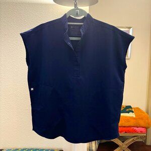 FIGS Rafaela Oversized Scrub Top Navy XS